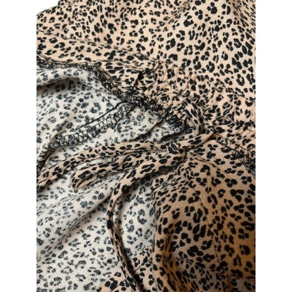 NWOT Urban Romantics Wrap Skirt Leopard print Rayon Tie Side Size Small - Picture 7 of 10